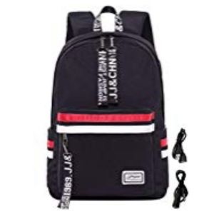 Red and black backpack
